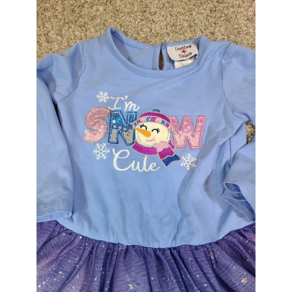 Counting Daisies long-sleeve toddler tutu‎ dress 3T
